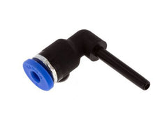 3mm x 3mm 90deg Elbow Push-in Fitting with Plug-in PA 66 NBR [5 Pieces]