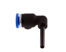 3mm x 3mm 90deg Elbow Push-in Fitting with Plug-in PA 66 NBR [5 Pieces]