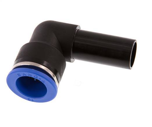 Racor de 16mm x 16mm 90deg con enchufe PA 66 NBR