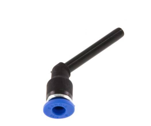 4mm x 4mm 45deg Elbow Push-in Fitting with Plug-in PA 66 NBR Long Sleeve [2 Pieces]