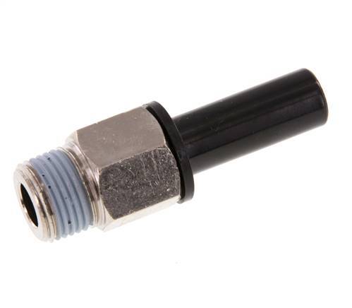 12mm x 3/8'' NPT Plug-in Fitting with Male Threads Brass/PA 66 NBR [2 Pieces]