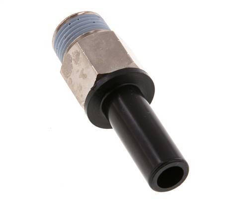12mm x 3/8'' NPT Plug-in Fitting with Male Threads Brass/PA 66 NBR [2 Pieces]