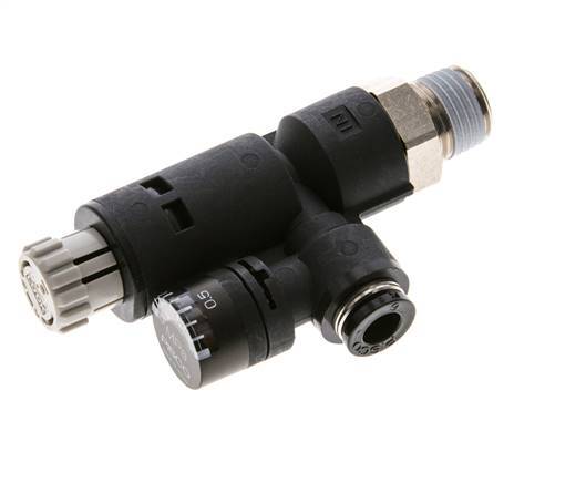 Regulador de presión neumático 6mm - R1/4'' con manómetro