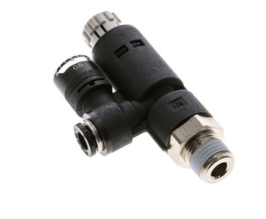 Regulador de presión neumático 6mm - R1/4'' con manómetro