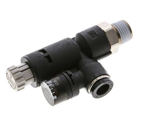 Regulador de presión neumático 8mm - R1/4'' con manómetro