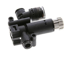 Regulador de presión neumático de 6 mm con manómetro