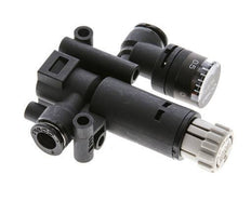 Regulador de presión neumático de 6 mm con manómetro