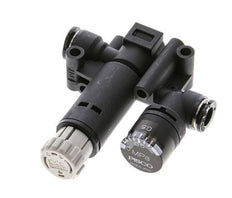 Regulador de presión neumático de 6 mm con manómetro