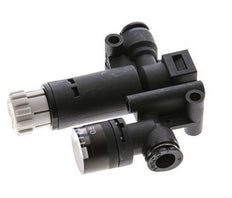 Regulador de presión neumático de 6 mm con manómetro