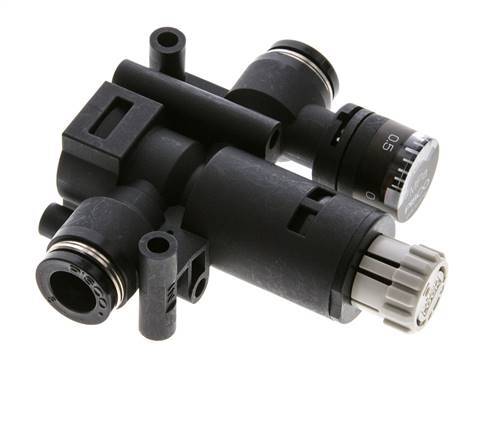 Pneumatic Pressure Regulator 8mm with Pressure Gauge