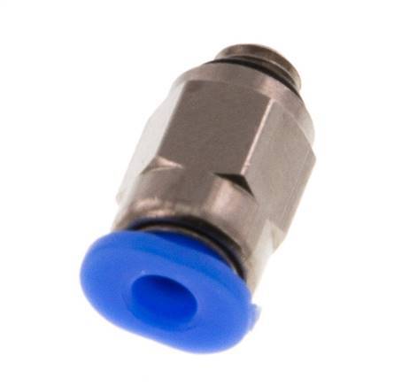 3mm x M 5 Push-in Fitting with Male Threads Brass/POM NBR Compact Design [5 Pieces]