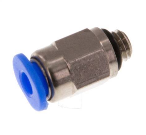 3mm x M 5 Push-in Fitting with Male Threads Brass/POM NBR Compact Design [5 Pieces]