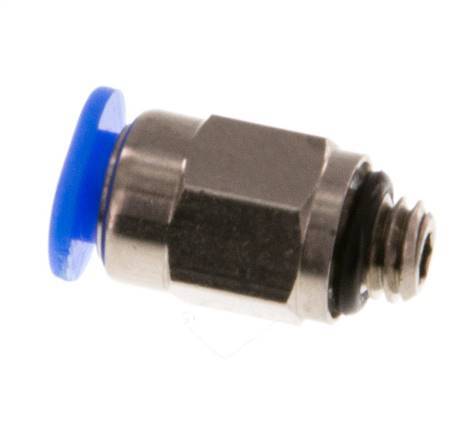 3mm x M 5 Push-in Fitting with Male Threads Brass/POM NBR Compact Design [5 Pieces]