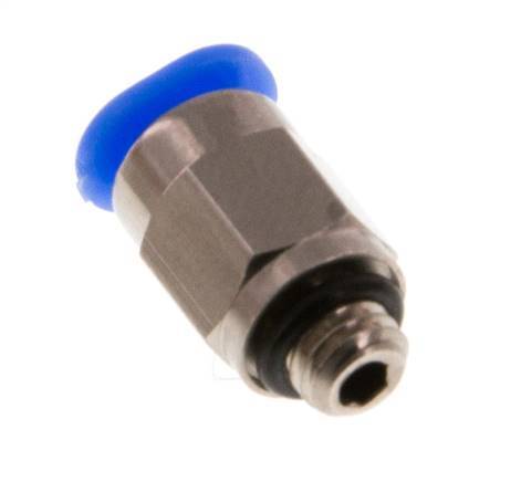 3mm x M 5 Push-in Fitting with Male Threads Brass/POM NBR Compact Design [5 Pieces]