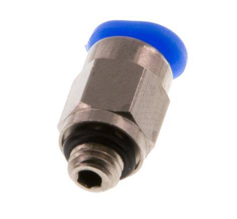 3mm x M 5 Push-in Fitting with Male Threads Brass/POM NBR Compact Design [5 Pieces]