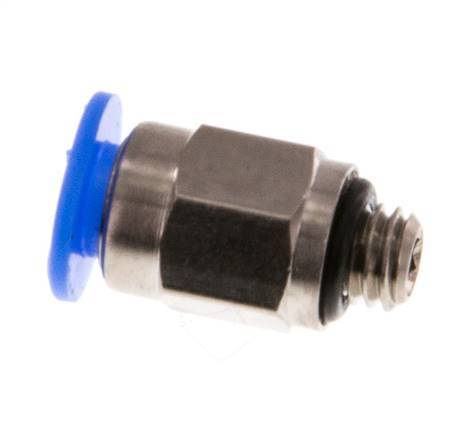 4mm x M 5 Push-in Fitting with Male Threads Brass/POM NBR Compact Design [5 Pieces]