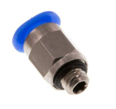 4mm x M 5 Push-in Fitting with Male Threads Brass/POM NBR Compact Design [5 Pieces]