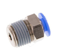 4mm x R1/8'' Push-in Fitting with Male Threads Brass/POM NBR Compact Design [5 Pieces]
