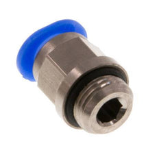 6mm x G1/8'' Push-in Fitting with Male Threads Brass/POM NBR Compact Design [5 Pieces]