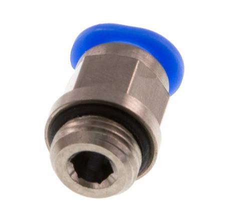 6mm x G1/8'' Push-in Fitting with Male Threads Brass/POM NBR Compact Design [5 Pieces]