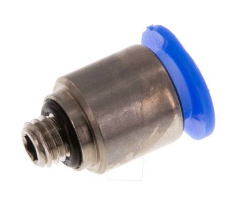 Racor de 6mm x M 5 con rosca macho Latón/POM NBR Diseño compacto del hexágono interior [5 piezas]