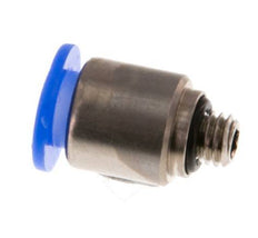 Racor de 6mm x M 5 con rosca macho Latón/POM NBR Diseño compacto del hexágono interior [5 piezas]