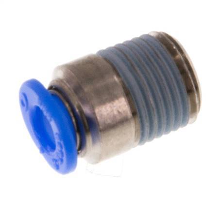 Racor de 4mm x R1/8'' con rosca macho Latón/POM NBR Diseño compacto del hexágono interior [5 piezas]