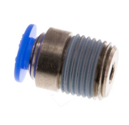 Racor de 4mm x R1/8'' con rosca macho Latón/POM NBR Diseño compacto del hexágono interior [5 piezas]