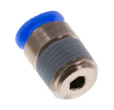 Racor de 4mm x R1/8'' con rosca macho Latón/POM NBR Diseño compacto del hexágono interior [5 piezas]