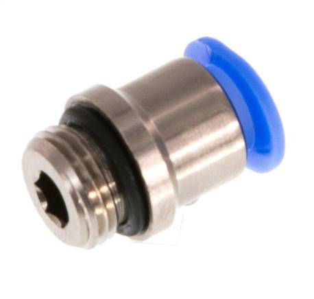 Racor de 6mm x G1/8'' con rosca macho Latón/POM NBR Diseño compacto del hexágono interior [5 piezas]