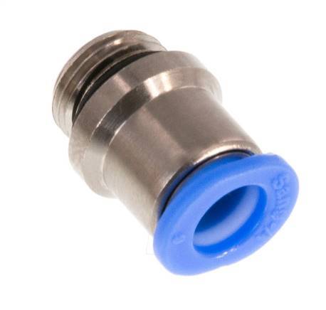 Racor de 6mm x G1/8'' con rosca macho Latón/POM NBR Diseño compacto del hexágono interior [5 piezas]