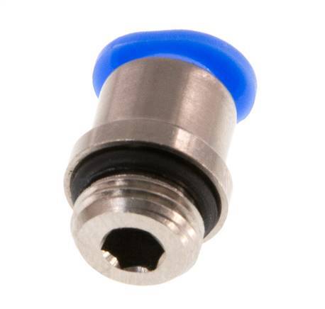 Racor de 6mm x G1/8'' con rosca macho Latón/POM NBR Diseño compacto del hexágono interior [5 piezas]