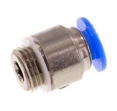 Racor rápido de 4 mm x M 8 x 0,75 con rosca macho Latón/POM NBR Diseño compacto del hexágono interior [5 piezas]