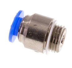 Racor rápido de 4 mm x M 8 x 0,75 con rosca macho Latón/POM NBR Diseño compacto del hexágono interior [5 piezas]