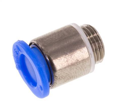 Racor rápido de 6 mm x M 8 x 0,75 con rosca macho Latón/POM NBR Diseño compacto del hexágono interior [5 piezas]