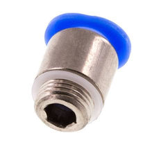 Racor rápido de 6 mm x M 8 x 0,75 con rosca macho Latón/POM NBR Diseño compacto del hexágono interior [5 piezas]