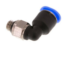 Codo de 6mm x M 6 90deg con rosca macho Latón/PBT NBR Manguito corto giratorio Diseño compacto [2 piezas]