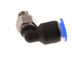 Codo de 6mm x M 6 90deg con rosca macho Latón/PBT NBR Manguito corto giratorio Diseño compacto [2 piezas]