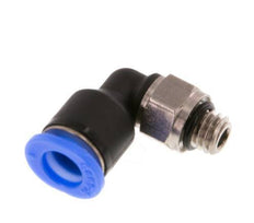 Codo de 6mm x M 6 90deg con rosca macho Latón/PBT NBR Manguito corto giratorio Diseño compacto [2 piezas]