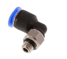 Codo de 6mm x M 6 90deg con rosca macho Latón/PBT NBR Manguito corto giratorio Diseño compacto [2 piezas]