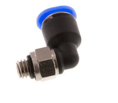 Codo de 6mm x M 6 90deg con rosca macho Latón/PBT NBR Manguito corto giratorio Diseño compacto [2 piezas]