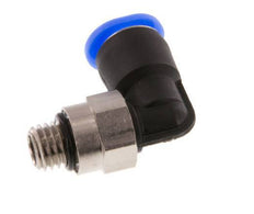 6mm x M 7 90deg Elbow Push-in Fitting with Male Threads Brass/PBT NBR Short Sleeve Rotatable Compact Design [2 Pieces]