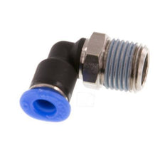 4mm x R1/8'' 90deg Elbow Push-in Fitting with Male Threads Brass/PBT NBR Short Sleeve Rotatable Compact Design [2 Pieces]