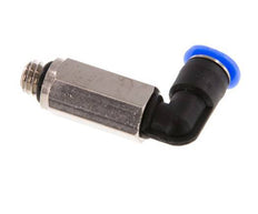 Racor de 4mm x M 6 90deg con rosca macho Latón/PBT NBR Manguito largo giratorio Diseño compacto [2 piezas]