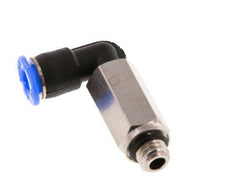 Racor de 4mm x M 6 90deg con rosca macho Latón/PBT NBR Manguito largo giratorio Diseño compacto [2 piezas]