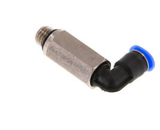4mm x M 7 90deg Elbow Push-in Fitting with Male Threads Brass/PBT NBR Long Sleeve Rotatable Compact Design [2 Pieces]