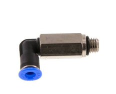 4mm x M 7 90deg Codo Racor con rosca macho Latón/PBT NBR Casquillo Largo Diseño Compacto Giratorio [2 Piezas]