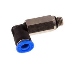 Codo de 6mm x M 7 90deg con rosca macho Latón/PBT NBR Manguito largo giratorio Diseño compacto [2 piezas]