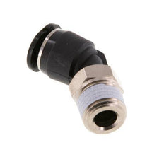 6mm x R1/8'' 45deg Elbow Push-in Fitting with Male Threads Brass/PBT NBR Compact Design