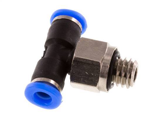 Racor en T de 3mm x M 6 con rosca macho Latón/PBT NBR Diseño compacto y giratorio [2 piezas]